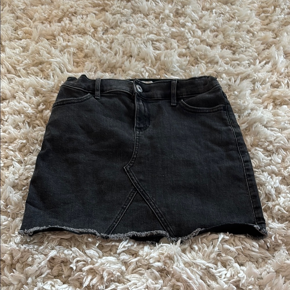 Abercrombie Kids Black Denim Skirt